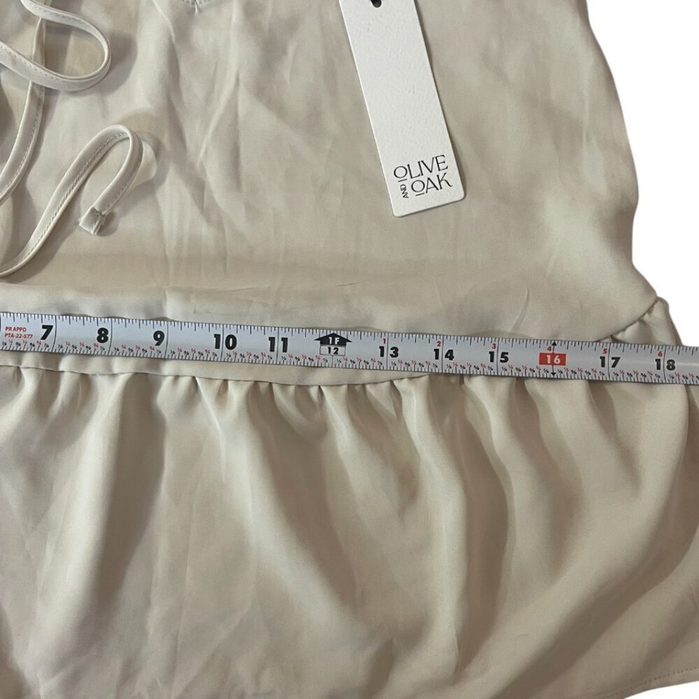 Olive and Oak. Women's blouse, light, fresh, and modern. Beige color. Size XS. - Picture 7 of 7